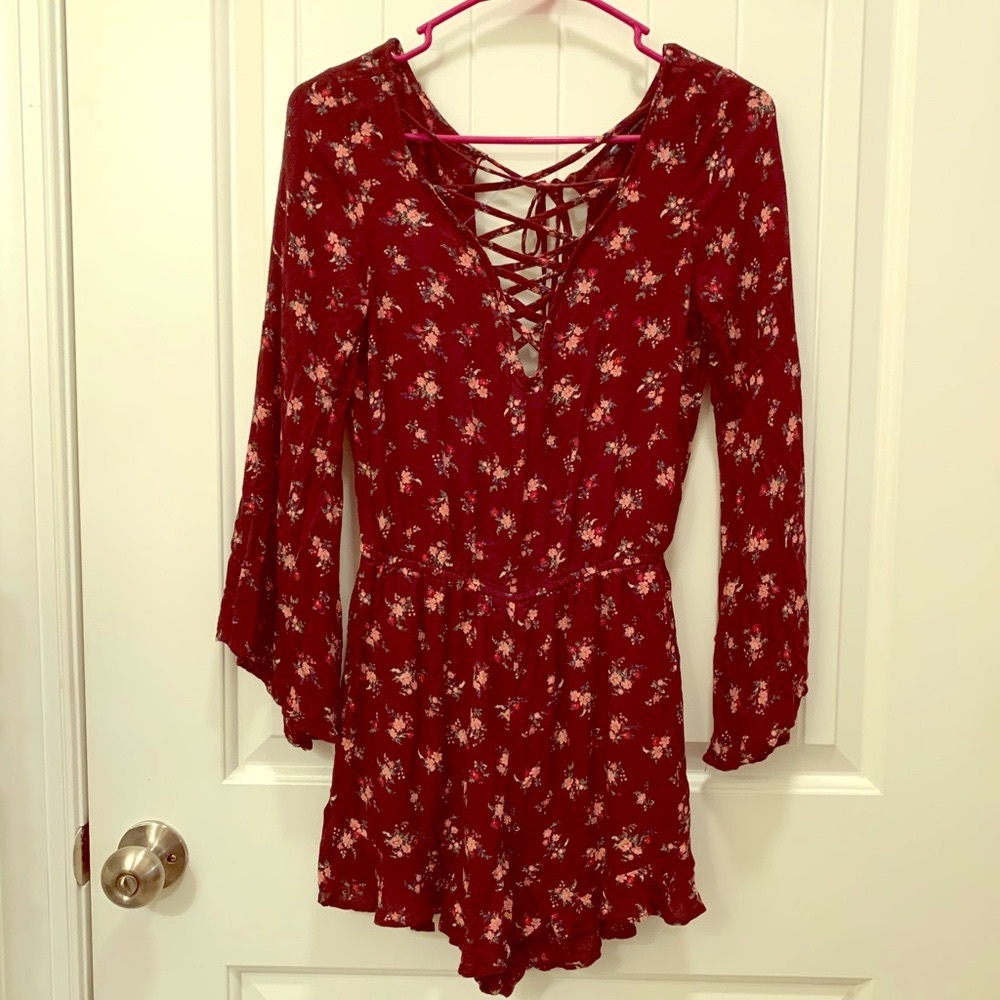 American Eagle Floral Romper